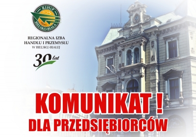 UWAGA! Zmiana lokalizacji biura Regionalnej Izby Handlu i Przemysłu w Bielsku-Białej!